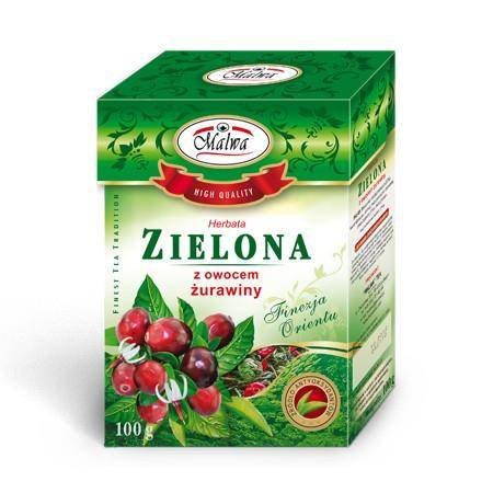 MALWA Herbata zielona z żurawiną 100g MALWA