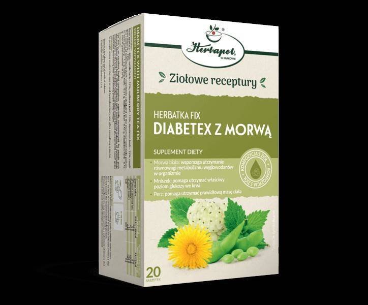 HERBAPOL KRAKÓW DIABETEX Z MORWĄ FIX, 20 saszetek Wysyłka kurierem tylko 10,99 zł