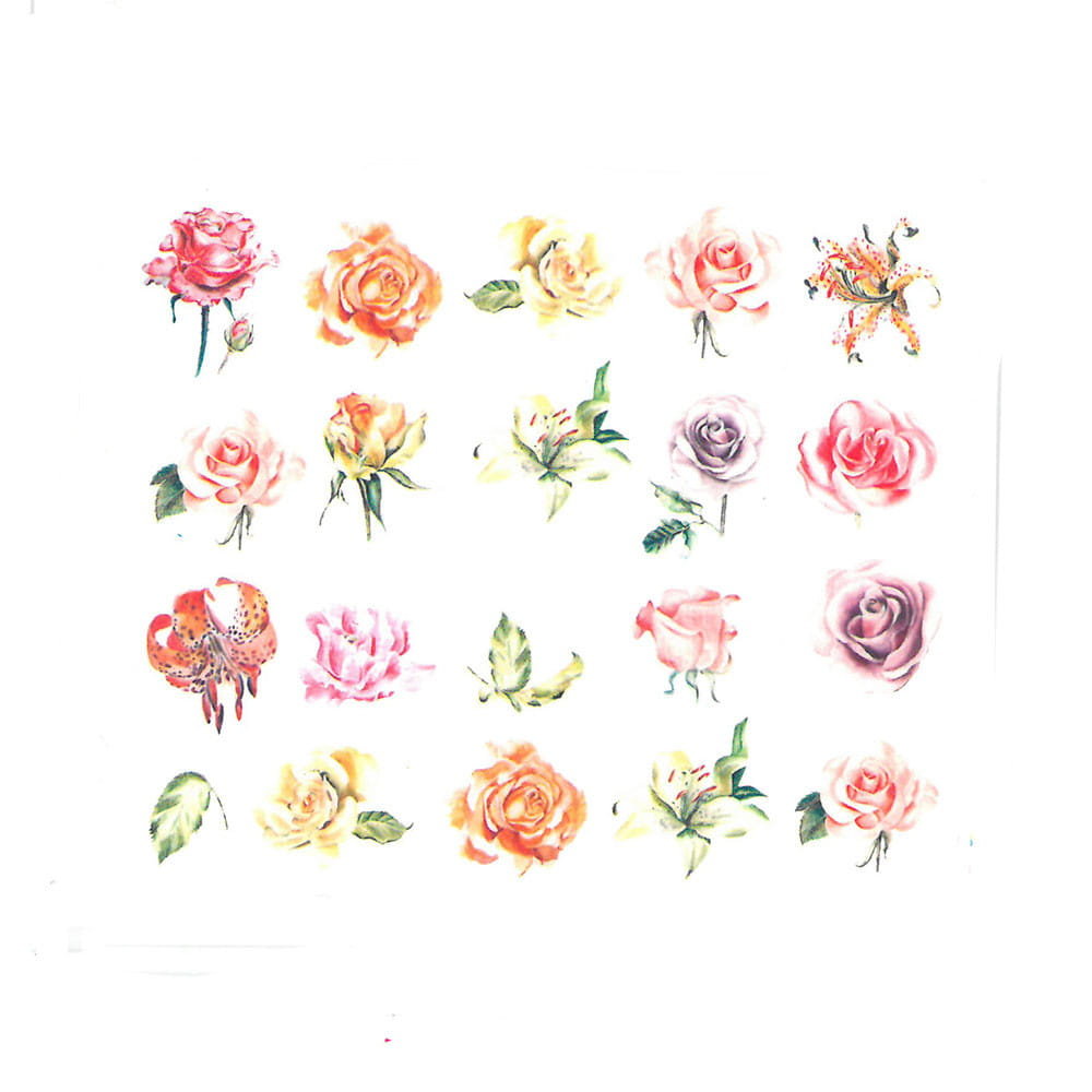 Allepaznokcie Naklejki wodne do paznokci Nr BN 1772