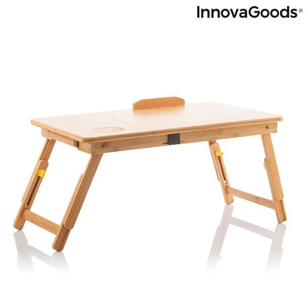 Składany stolik pod laptop bambusowy InnovaGoods