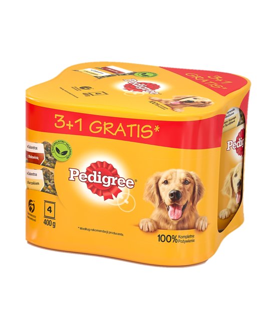 PEDIGREE Karma dla psa wołowina kurczak puszka 4X400g