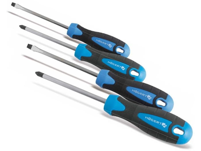 Högert Wkrętaki zestaw 4 sztuki stal S2 HT1S094