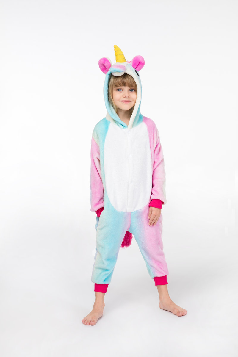 Jednorożec Piżama Dzieci Kigurumi Onesie 140 146