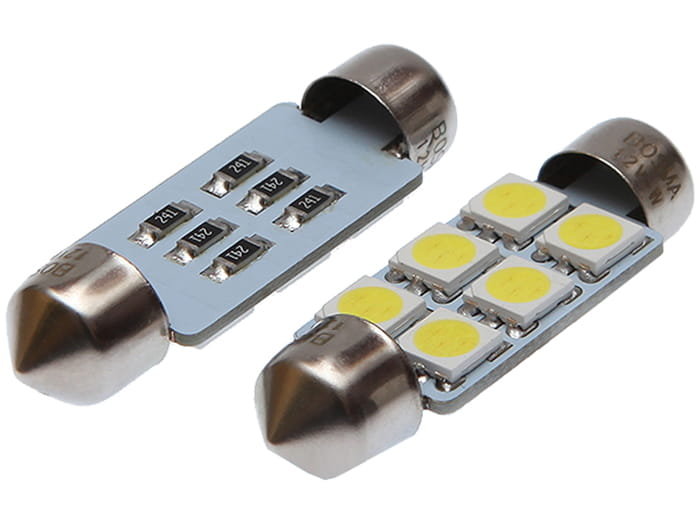 BOSMA Żarówki led samochodowe 12V SV8,5 6XSMD BOS-3833