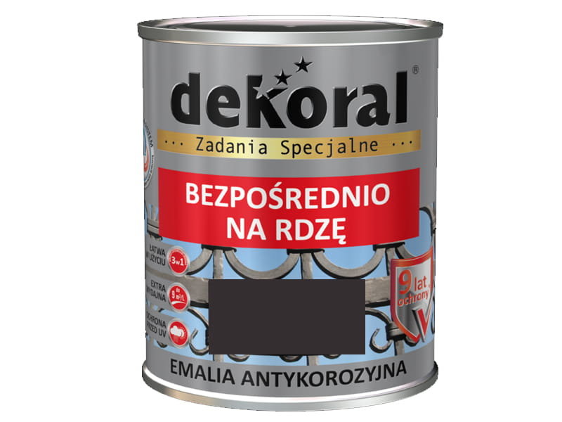 Dekoral Emalia Antykorozyjna Brąz czekolada połysk 0.65 L) Emantyk Br-Czekol Połysk 0.65L