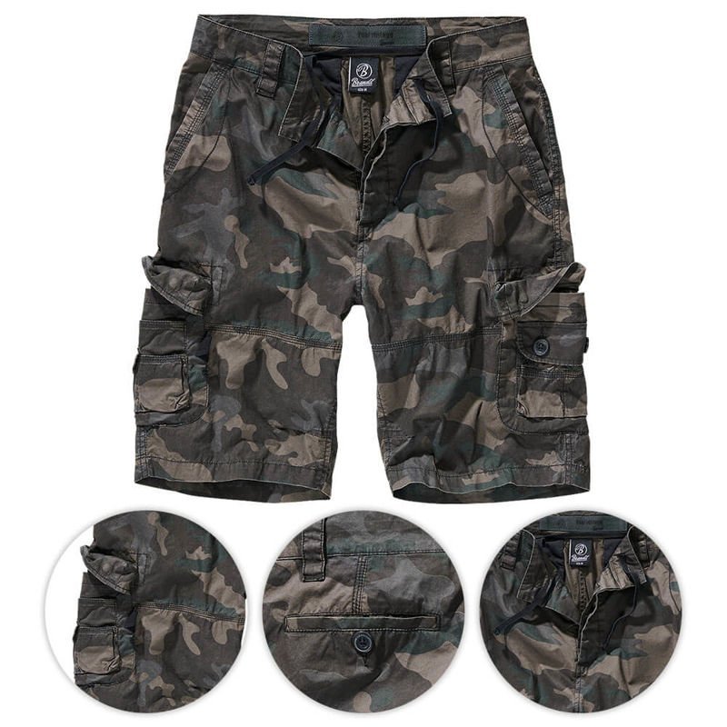 Szorty turystyczne męskie Brandit Ty Dark Camo