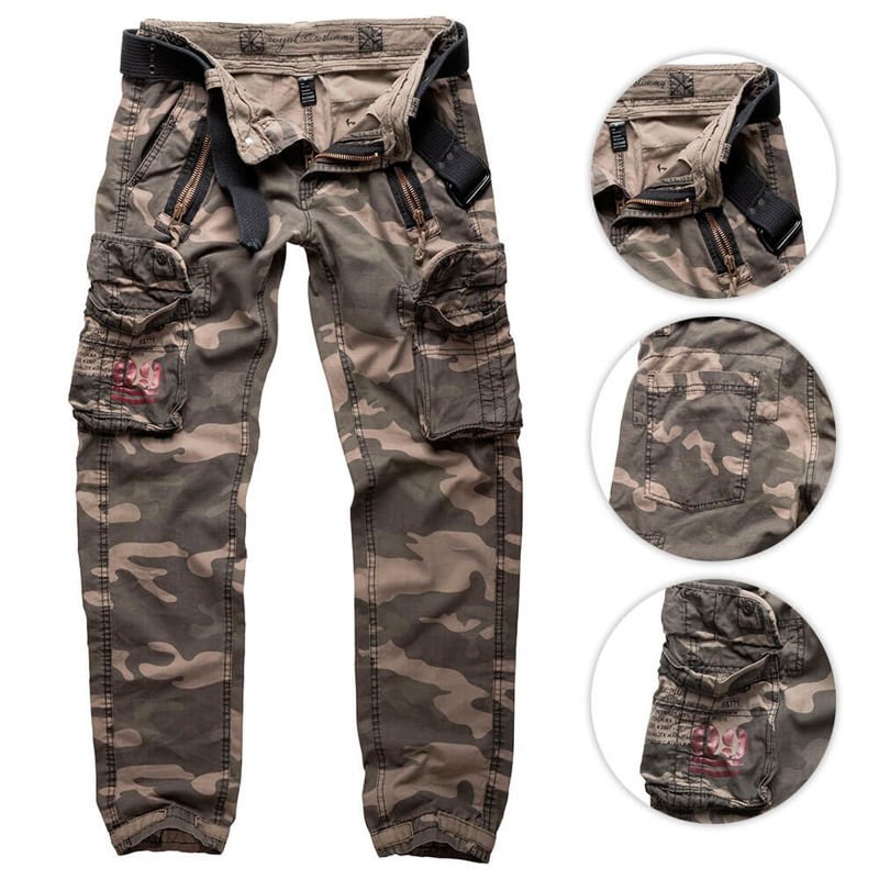 Royal Surplus Surplus Surplus Spodnie Bojówki Traveler Slimmy Camo XXL 20814-7