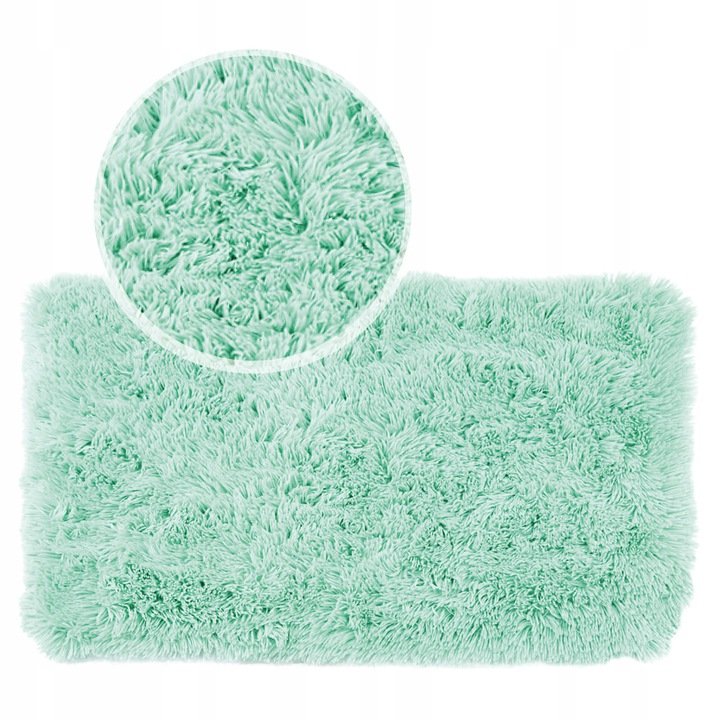 Pluszowy puszysty dywanik dywan łazienkowy MEGAN 40x60 SELEDYNOWY