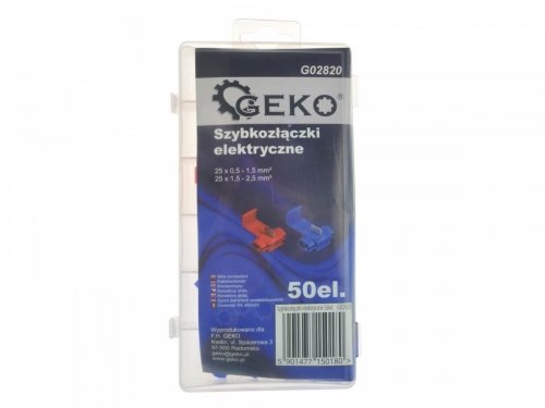 GEKO Szybkozłączki elektryczne zestaw 50 elementów 0.5-1.5 1.5-2.5 0180 G02820