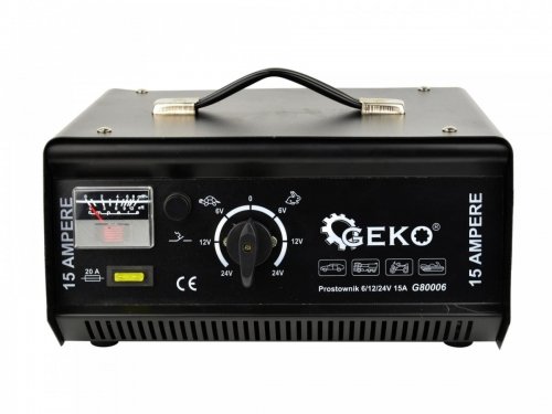 Prostownik Samochodowy 6V 12V 24V Ładowarka 15A