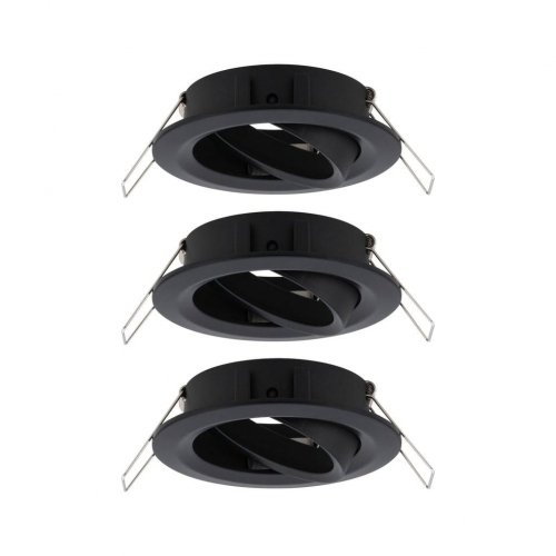 Zdjęcia - Żyrandol / lampa Paulmann Choose 3szt. Oprawka ruchoma max. 3x10W 230V 51mm Czarny Mat Alum 