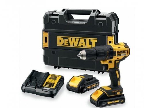 DeWalt 2-biegowa akumulatorowa wiertarko-wkrętarka 18V Li-Ion, 2 x 3,0 Ah, DCD777L2T-QW