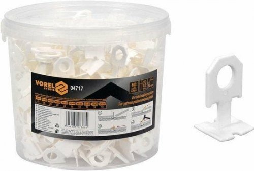 VOREL KLIPSY DO POZIOMOWANIA 1mm 400szt.