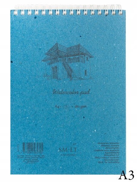 SM.LT 3 od 30ts Authentic Line A3 akwarela elektryczny, 30 stron, niebieski 3AB-30TS