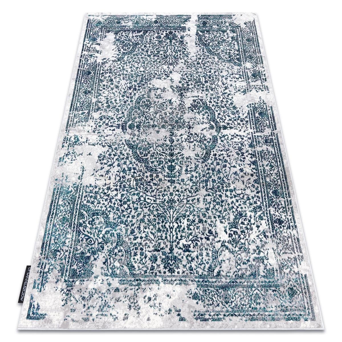 Dywan DE LUXE nowoczesny 2082 Ornament vintage przecierany - Strukturalny krem / szary, 200x290 cm
