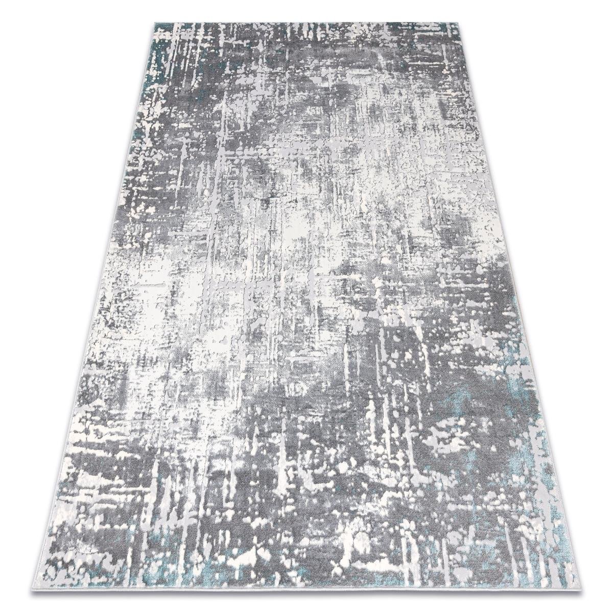 Dywan CORE W9782 Przecierany - Strukturalny, dwa poziomy runa, kość słoniowa / szary, 120x170 cm
