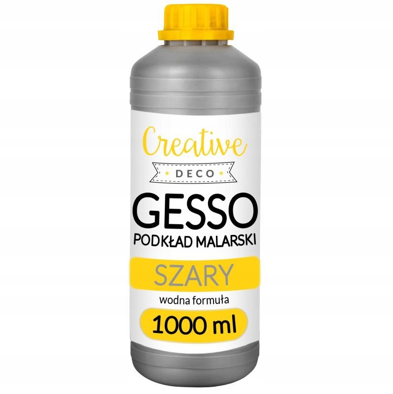 Creative Deco Gesso, szary podkład malarski, grunt malarski, 1000 ml