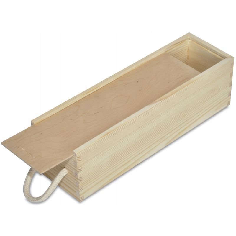 Creative Deco drewniane pudełko ze sznurkiem na 1 wino