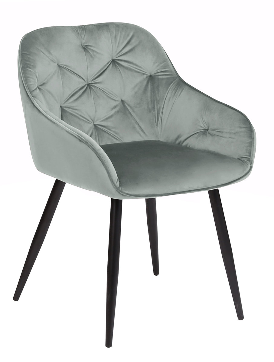 ExitoDesign Krzesło tapicerowane Loren velvet szary stalowy EXUDC9051G13