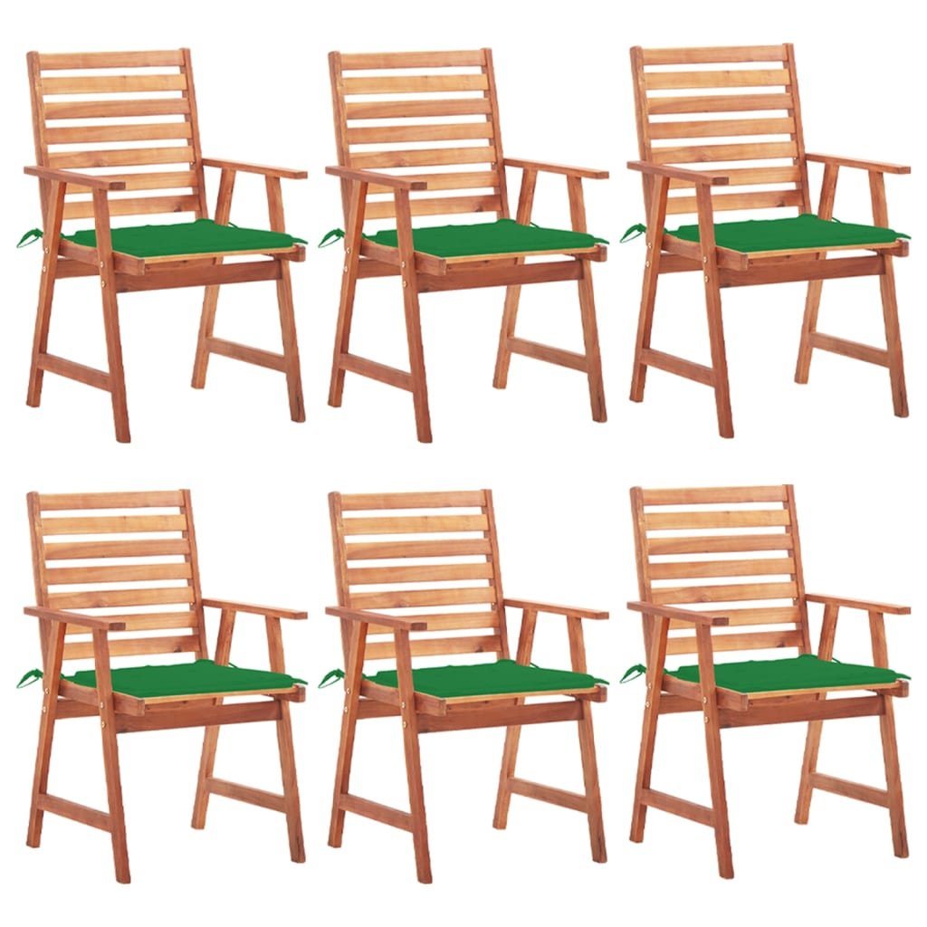 vidaXL Lumarko Krzesła ogrodowe z poduszkami, 6 szt., lite drewno akacjowe! 3078352