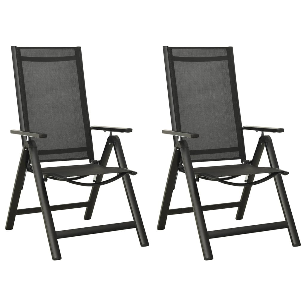 vidaXL Lumarko Składane krzesła ogrodowe, 2 szt., textilene i aluminium! 312188