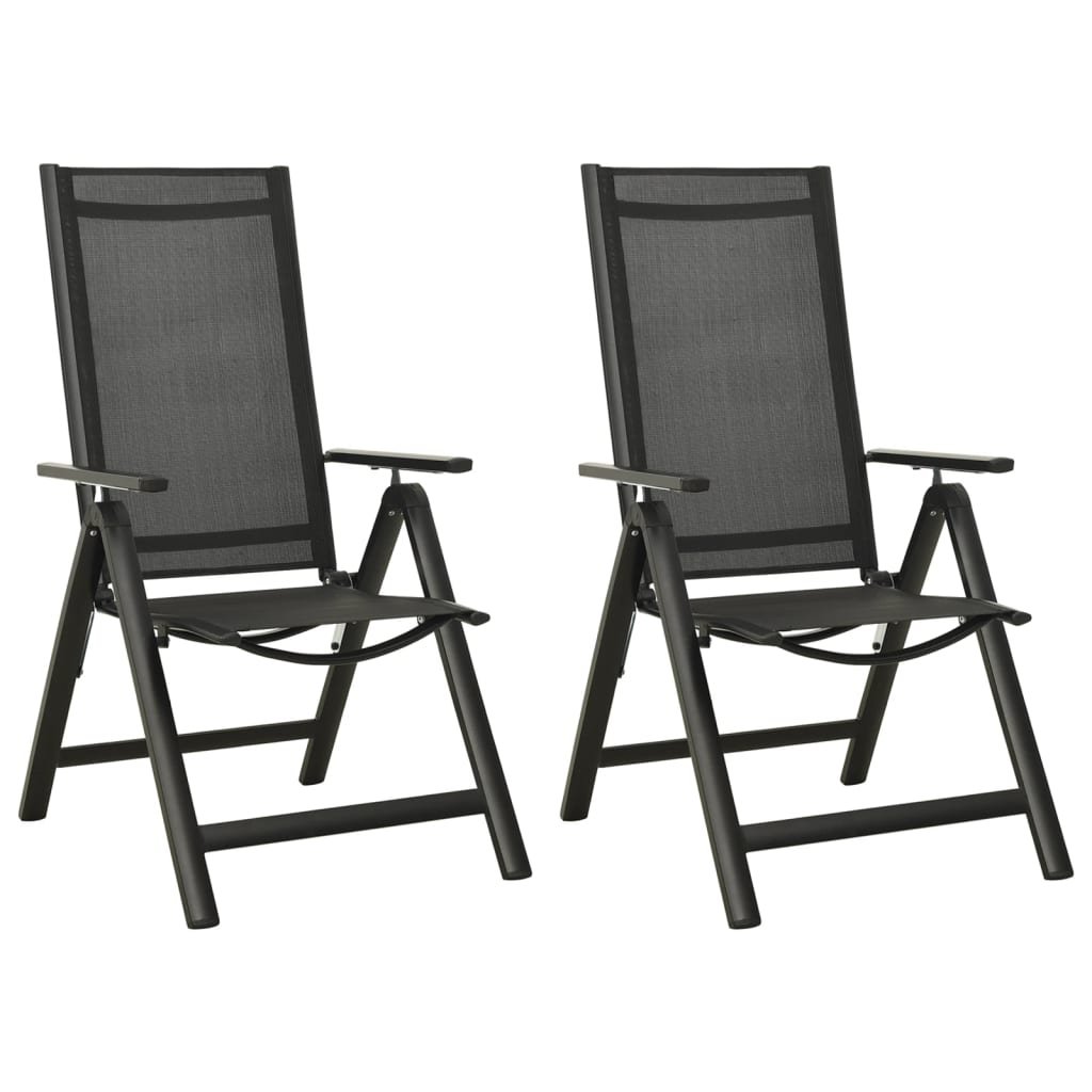 vidaXL Składane krzesła ogrodowe, 2 szt., textilene i aluminium! 312188