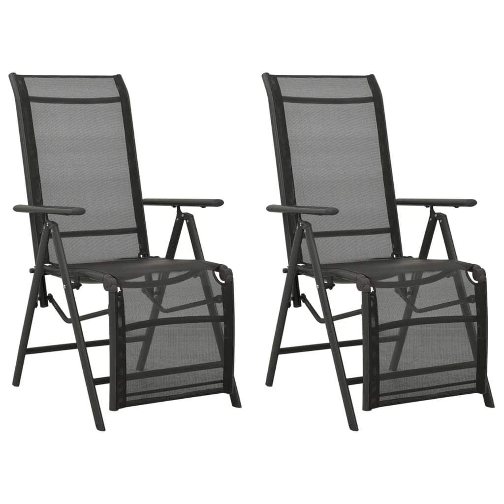 vidaXL Lumarko Rozkładane krzesła ogrodowe, 2 szt., textilene i aluminium! 312195