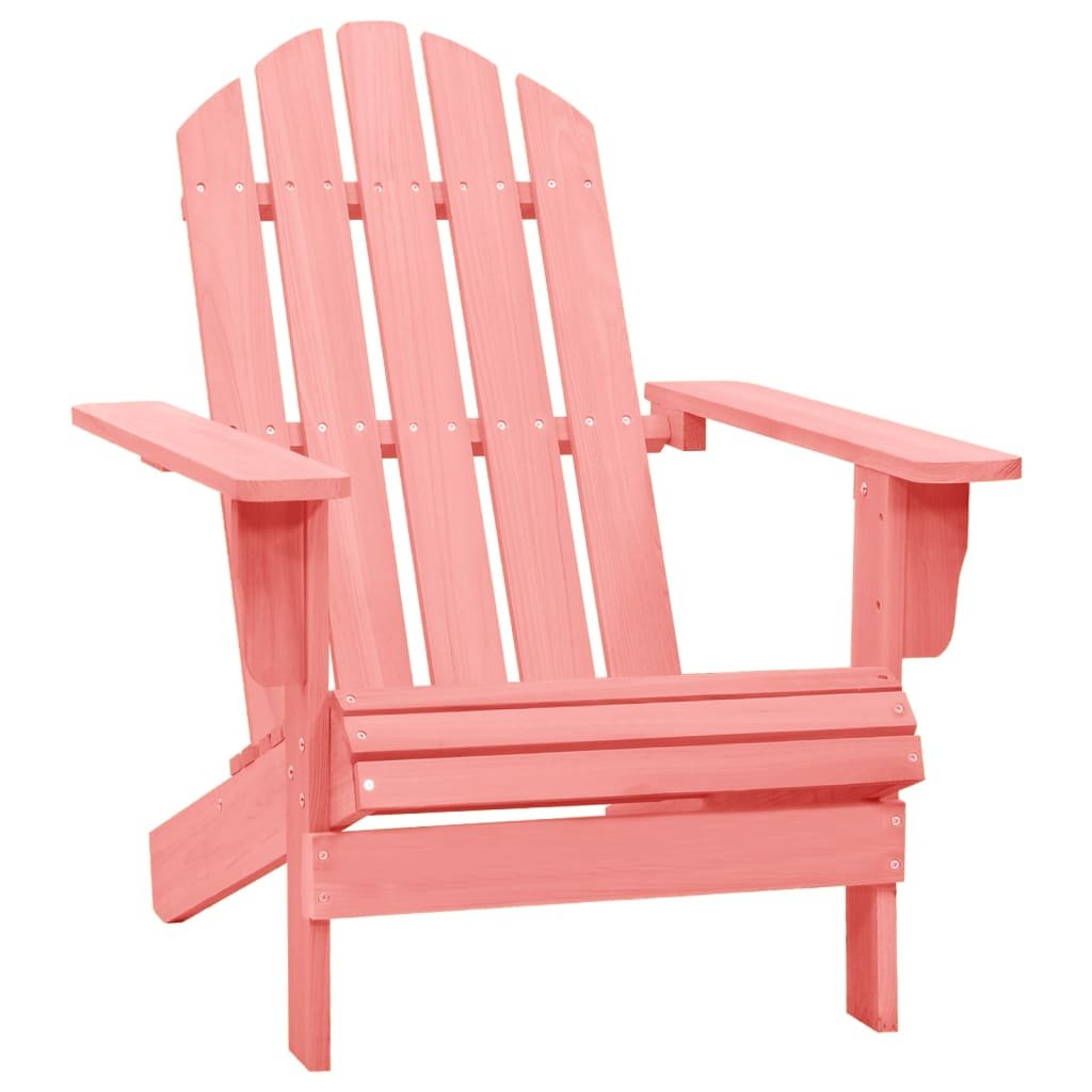 vidaXL Krzesło ogrodowe Adirondack, lite drewno jodłowe, różowe! 315877