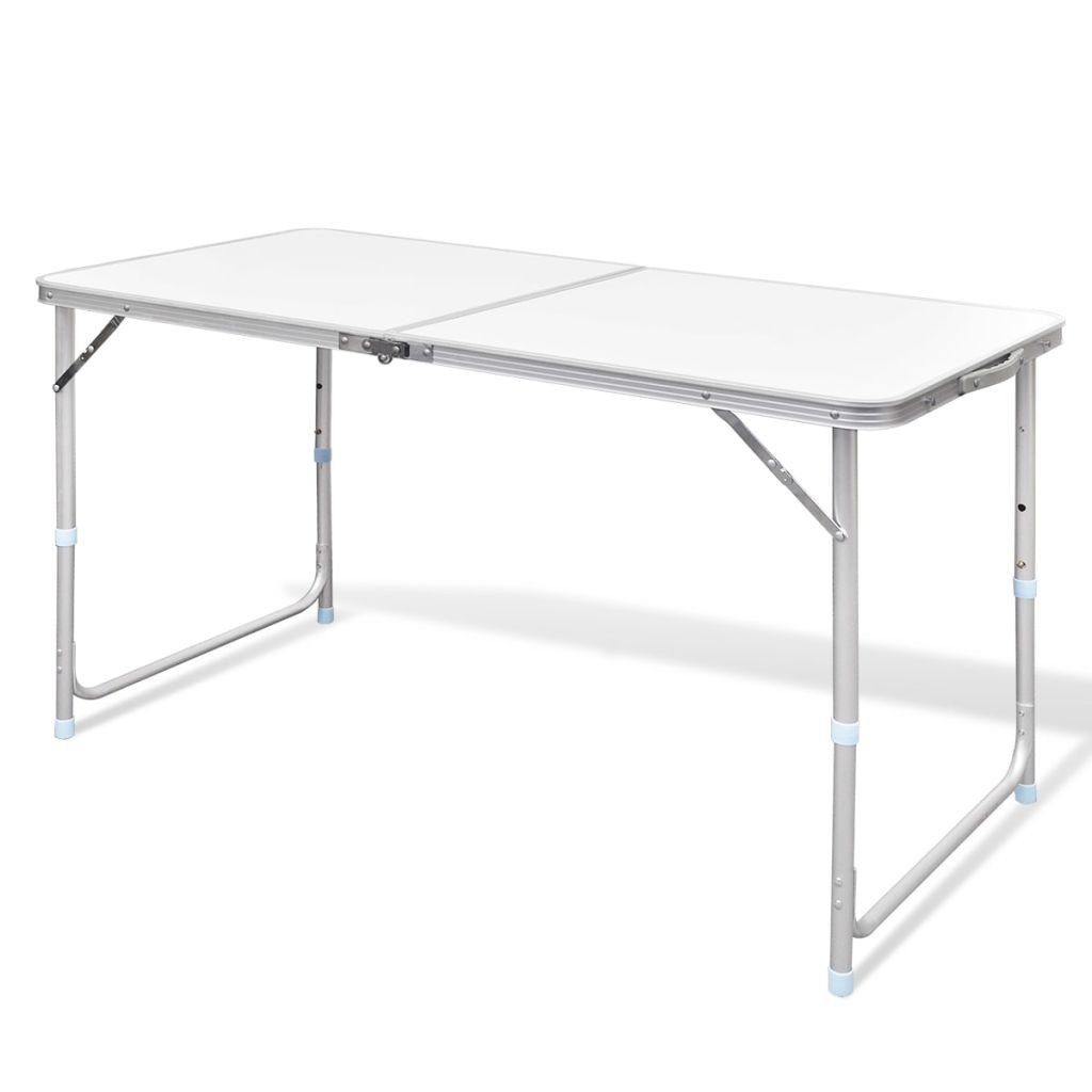 vidaXL vidaXL Składany, aluminiowy stół kempingowy z regulacją wysokości 120 x 60 cm