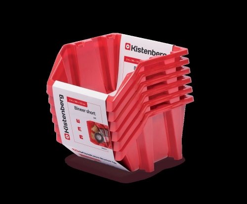 KUWETY 12 BINEER SHORT 6 SZT. CZARNE 214x198x238mm