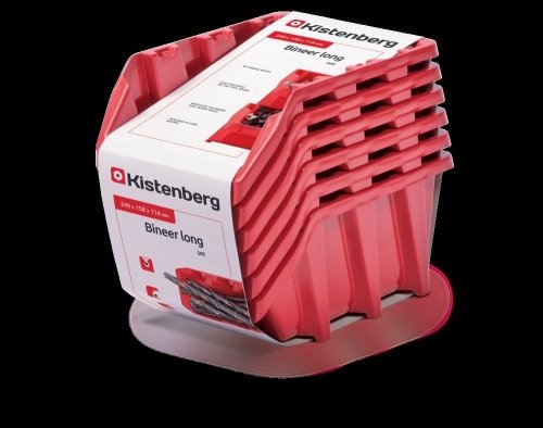 KUWETY 10 BINEER LONG 6SZT CZARNE 249x158x213mm