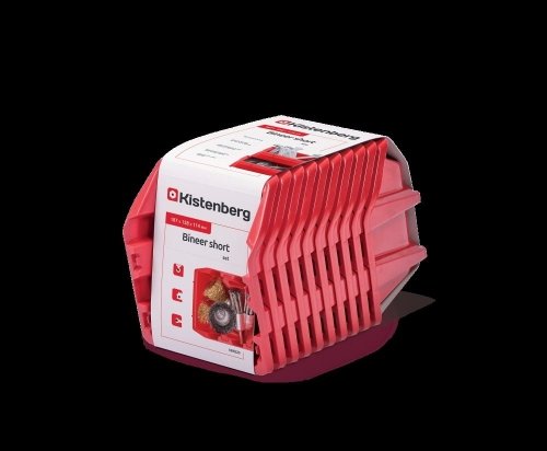 KUWETY 10 BINEER SHORT 10 SZT. CZARNE 288x158x187mm