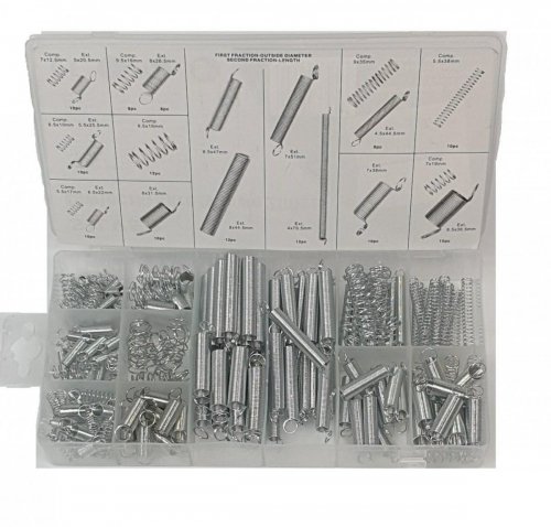 SPRĘŻYNKI 200szt. MIX /SILVER