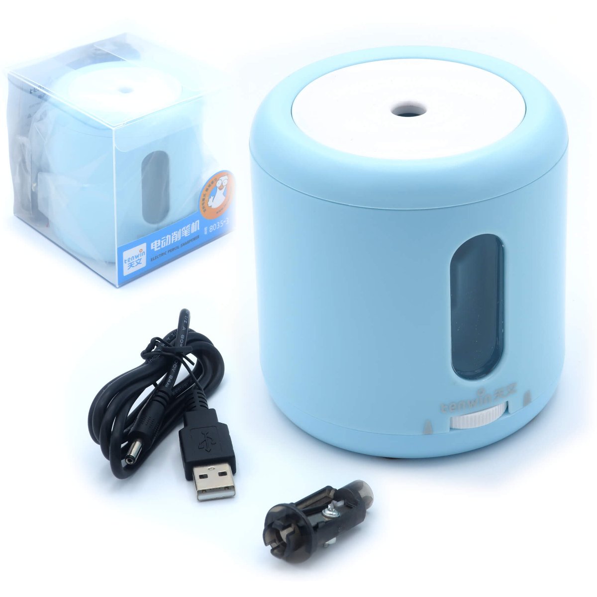 Temperówka elektryczna na baterie i USB TENWIN
