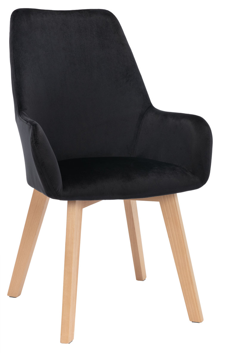 ExitoDesign Krzesło tapicerowane Nord velvet czarny