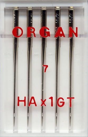 Igły półpłaskie ORGAN HAx1GT do jedwabiu 5x '55