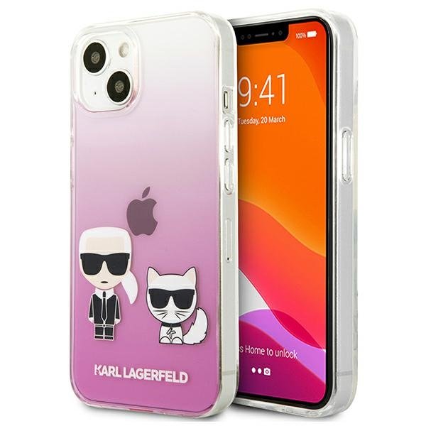 Karl Lagerfeld Ikonik & Choupette - Etui iPhone 13 Mini (różowy) KLHCP13SCKTRP