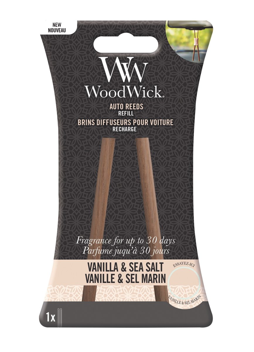 Woodwick Vanilla & Sea Salt pałeczki zapachowe do auta WW uzupełnienie Woo000556