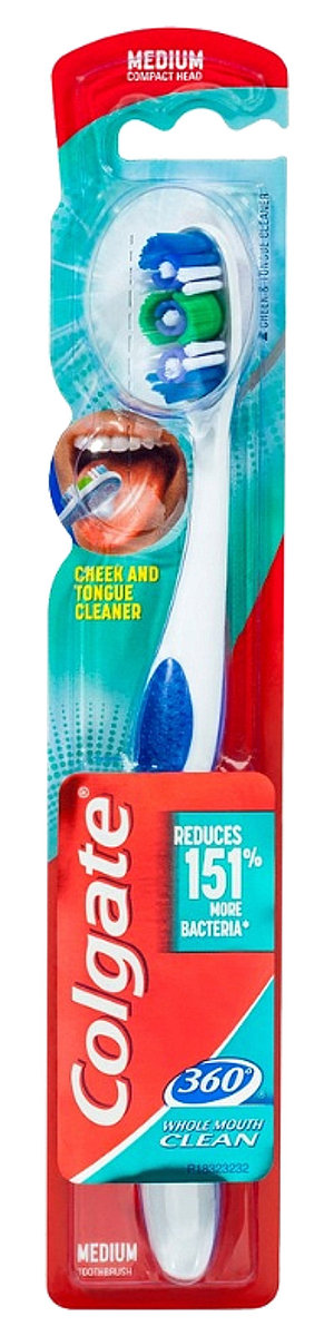 Colgate Palmolive Whole Mouth Clean 360 szczoteczka do zębów Medium 1szt