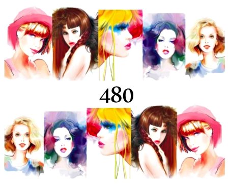 Naklejki wodne na paznokcie - nr 480