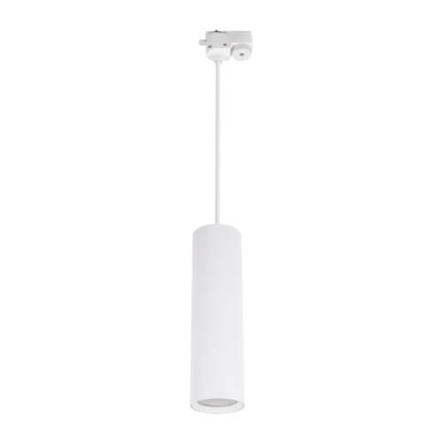 Ideus LAMPA wisząca DARIA TRA 03950 metalowa OPRAWA tuba ZWIS do systemu szynowego 1 fazowego biały