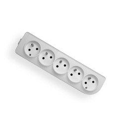 LEDart LP przedłużacza x 5 z uziemieniem białe GN-50 LEC-URZ3272