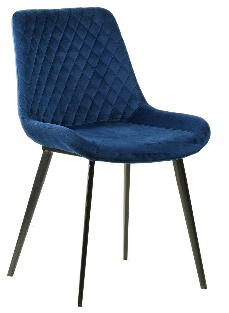 ExitoDesign Krzesło tapicerowane Nora velvet niebieskie EX508-22BL95
