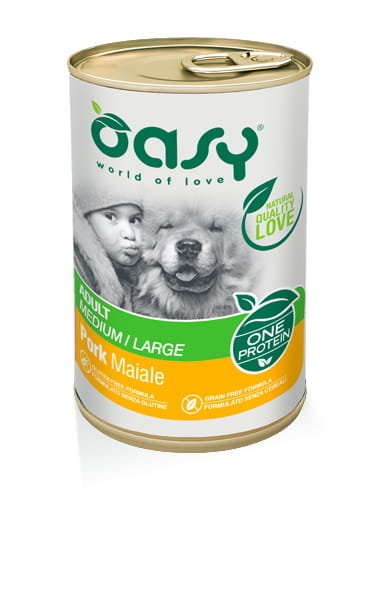 Oasy Oasy One Protein 94% Adult karma mokra dla psa wieprzowina 400g