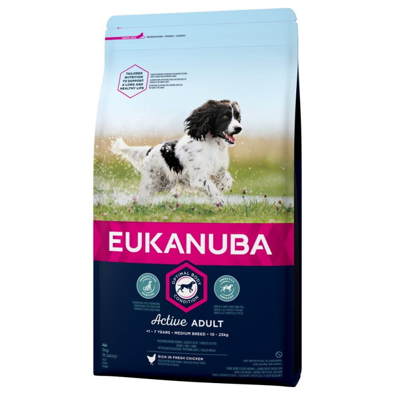 Karma Dla Psa Eukanuba Adult Medium Breed Kurczak 3Kg