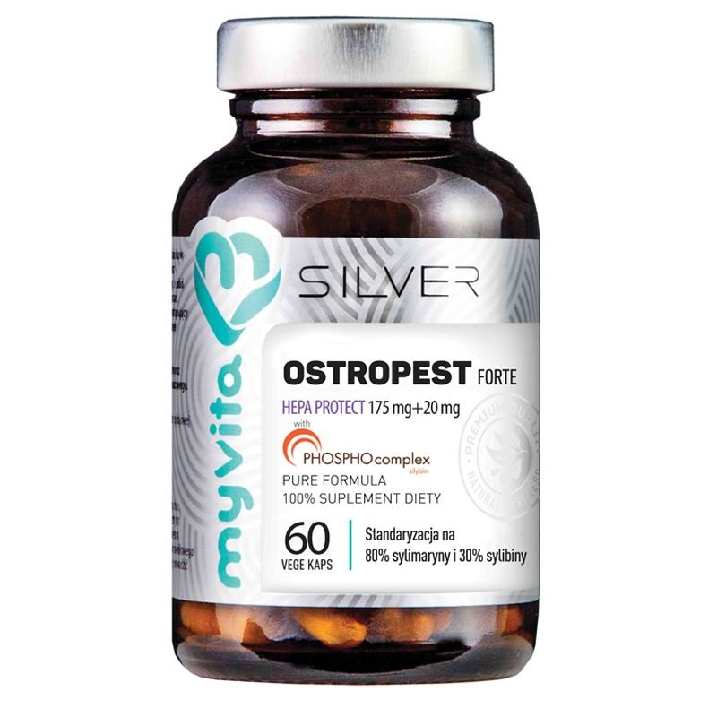 MyVita Ostropest Forte Hepa Protect Standaryzacja na 80% sylimaryny i 30% sylibiny 60 kapsułek Silver Pure 5903021592293