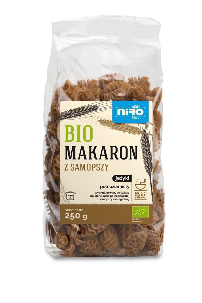 Niro MAKARON (Z SAMOPSZY) JEŻYKI PEŁNOZIARNISTY BIO 250 g - 5902706270938
