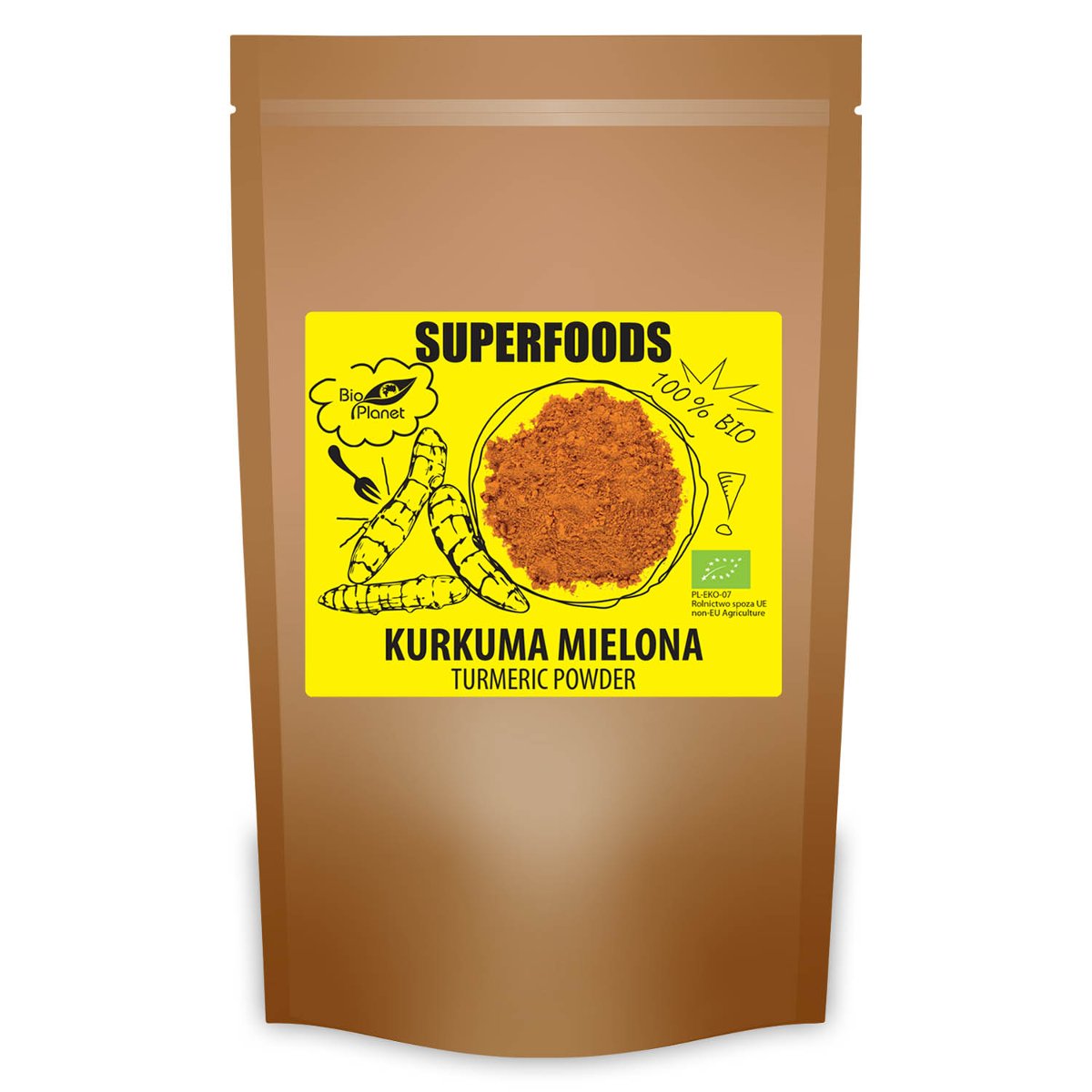 Bio Planet KURKUMA MIELONA BIO 200 g - 5903900366250