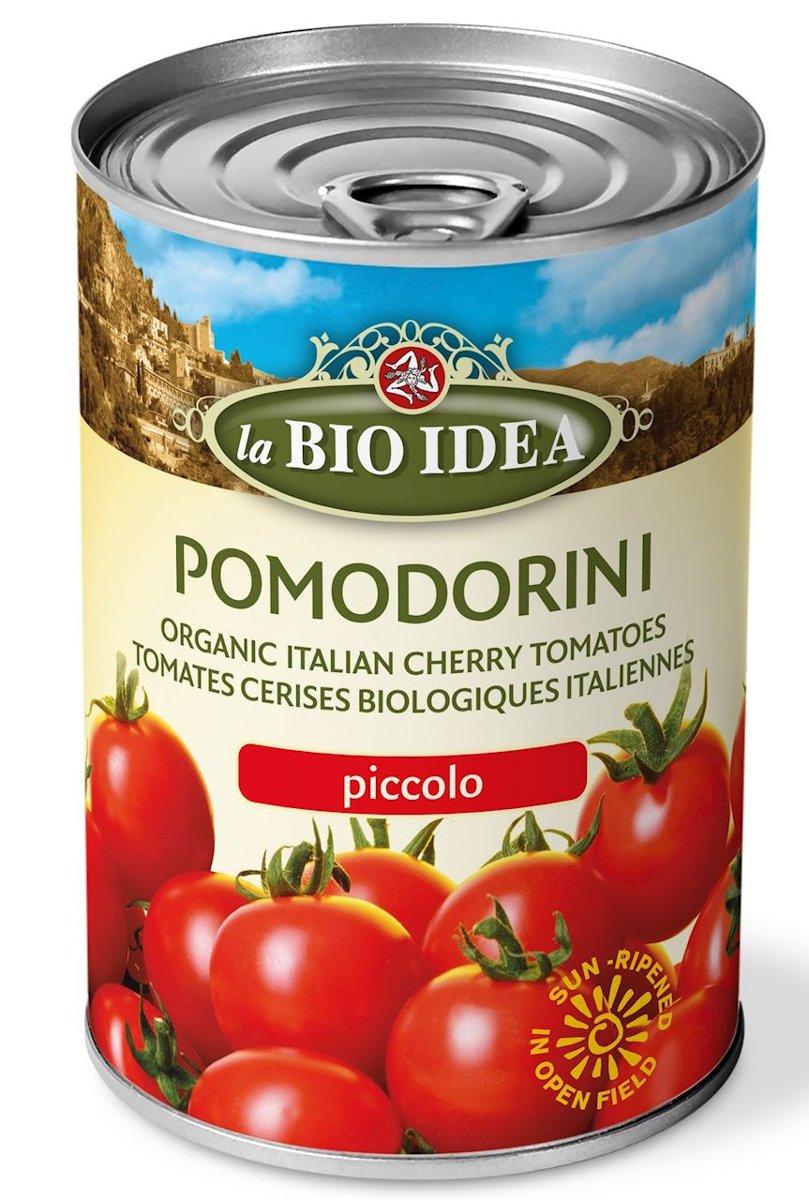 la BIO IDEA POMIDORY CHERRY W SOSIE POMIDOROWYM BIO 400 g (PUSZKA) - 8717496906182