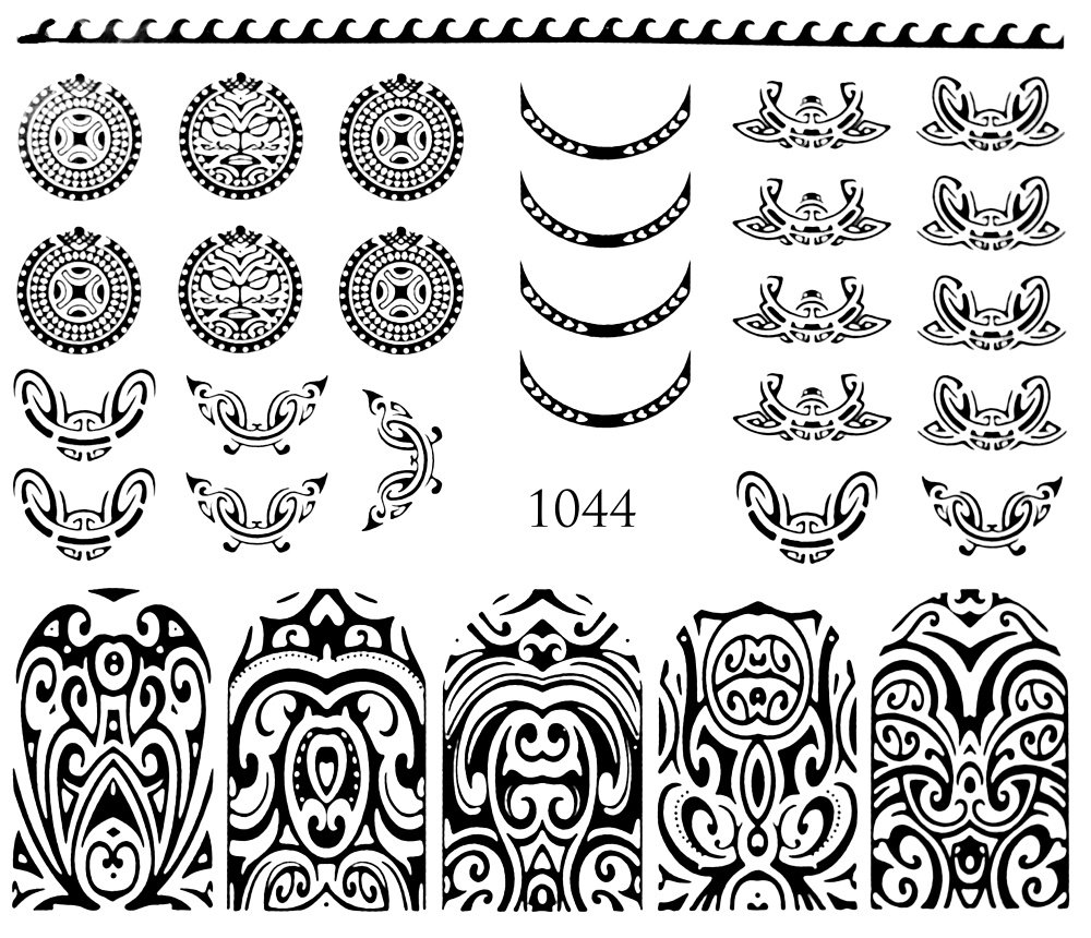 Naklejki wodne na paznokcie - nr 1044
